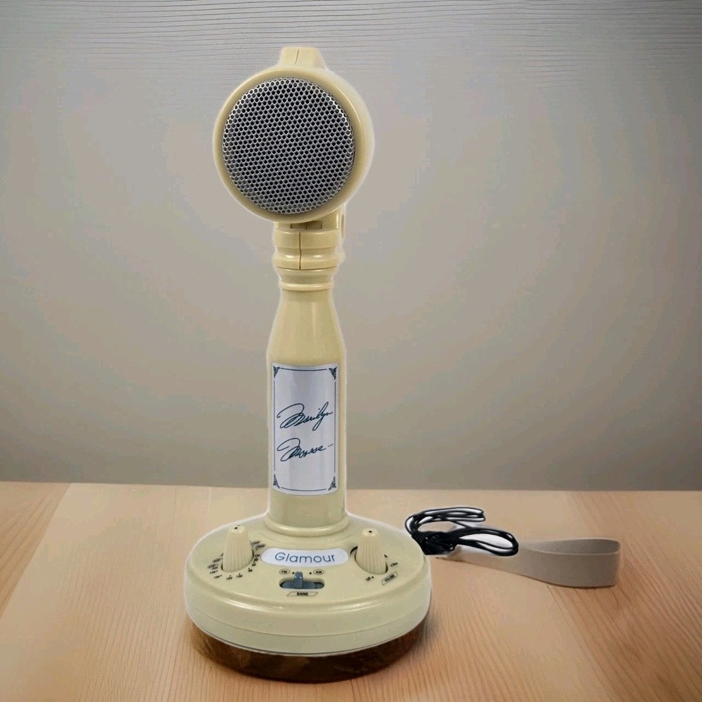 1998 Salton Marilyn Monroe Spa Therapy Microphone AM/FM Radio Novelty Item VIDEO